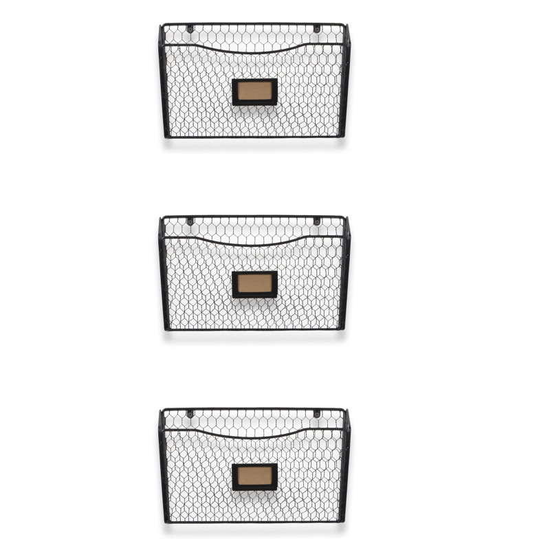 Gracie Oaks Borchers Wall Mail Organizer with Wall Baskets & Reviews